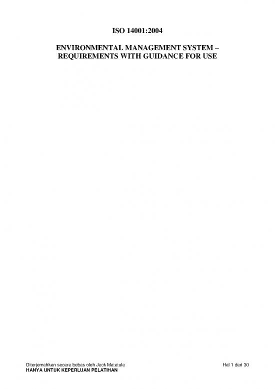 picture Environmental Management System Example Pdf 49383 | Iso 14001 2004 Dual Language English Indonesia