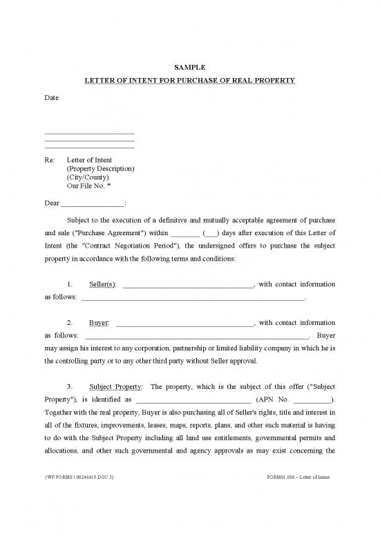 picture Letter Pdf 47480 | Letter Of Intent For Purchase Of Real Property