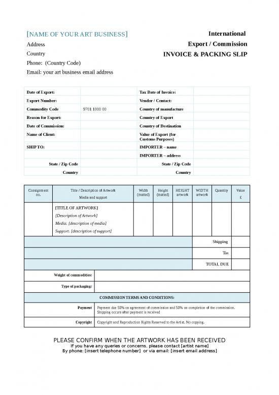 picture1_Invoice Template Word 47323 | Makingamark Proforma Export Invoice