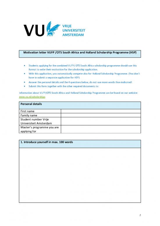 picture1_Scholarship Application Letter Sample Pdf 49159 | Motivation Letter Vufd Ots South Africa