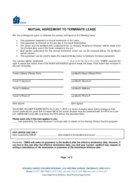 picture Termination Agreement Template 47633 | Mutual Term Removed Mb