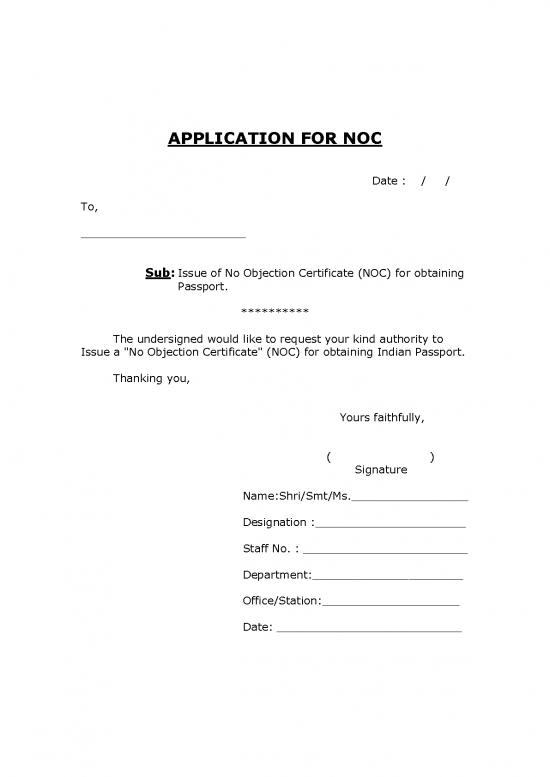 picture Application Format Pdf 47678 | Noc For Passport