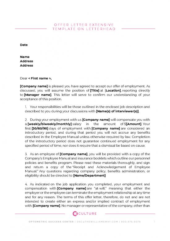 picture Letter Pdf 48040 | Offer Letter Extensive Template On Letterhead