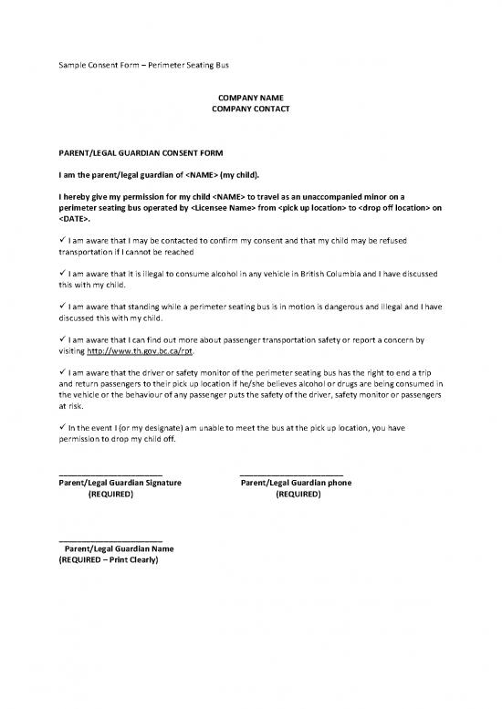 picture Travel Consent Form For Minor Pdf 49335 | Parent Or Guardian Consent Form