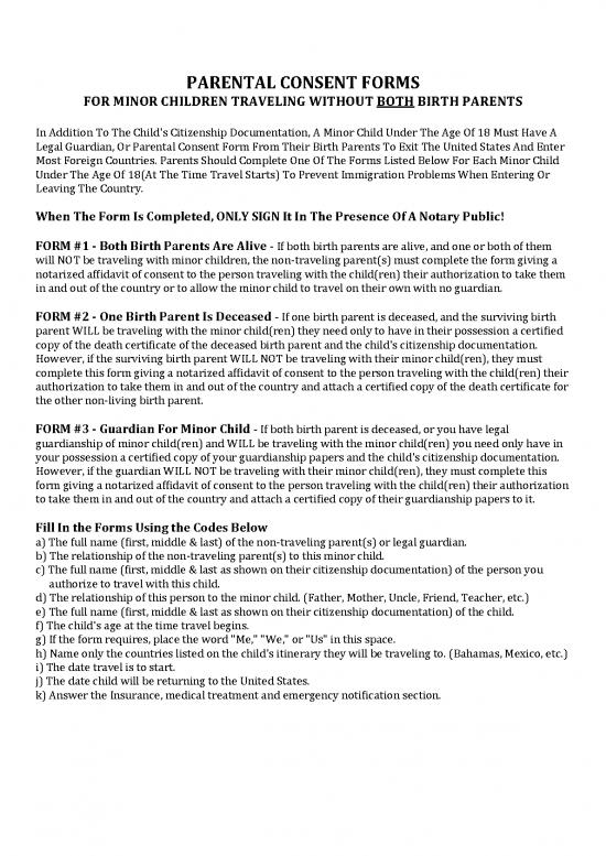 picture Travel Consent Form For Minor Pdf 47597 | Parental Consent Forms Pdf