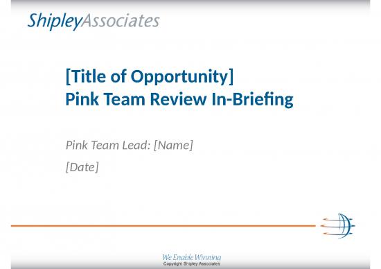 picture Proposal Ppt 47083 | Pink Team In Briefing Template