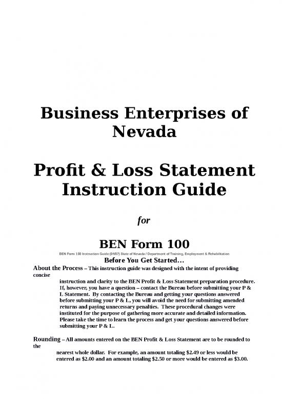picture Profit And Loss Template Word Doc 47131 | Pl Instruction Guide 2010