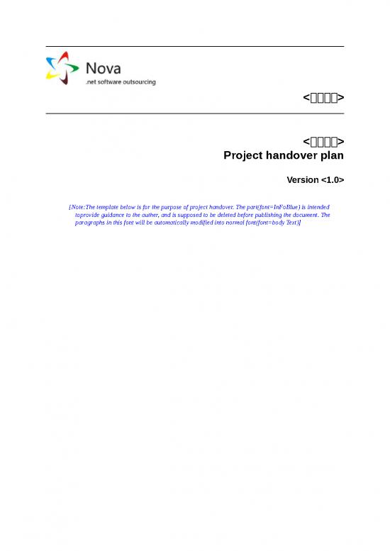 picture_Ms Word Report Templates Free Download 47165 | Project Handover Plan
