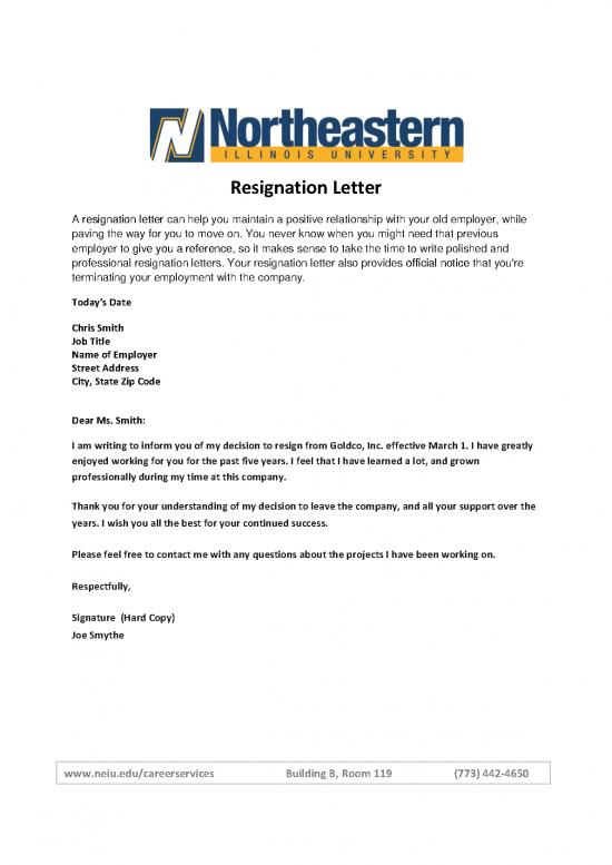 picture Letter Pdf 48944 | Resignation Letter
