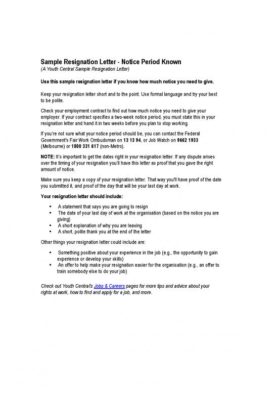 picture Letter Pdf 49316 | Resignationletter Noticeknown