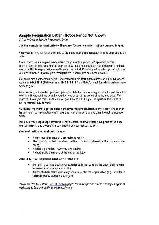 picture Letter Pdf 49317 | Resignationletter Noticenotknown