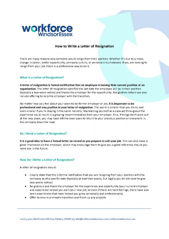 Letter Pdf Resume 101 How To Write A Letter Of Resignation January