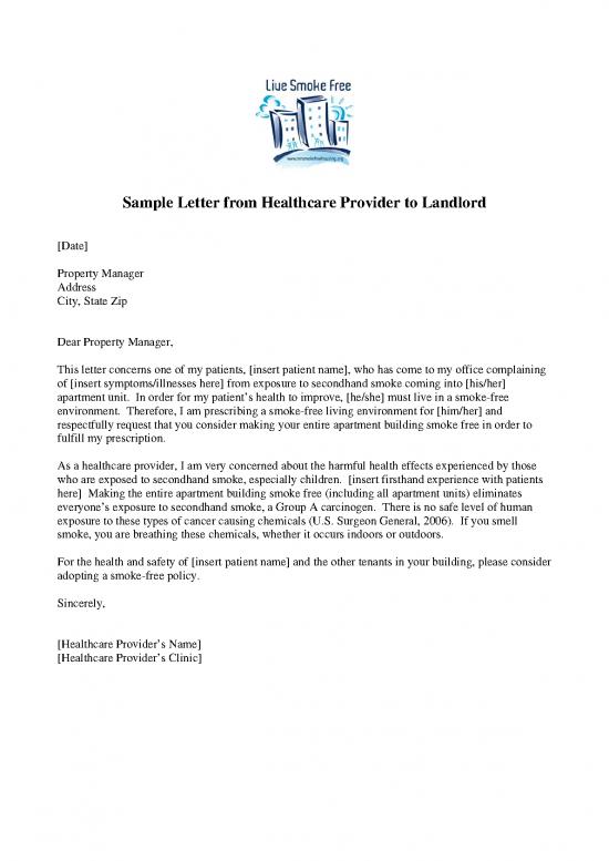 Letter Pdf 47987 | Sample Letter From Doctor To Landlord