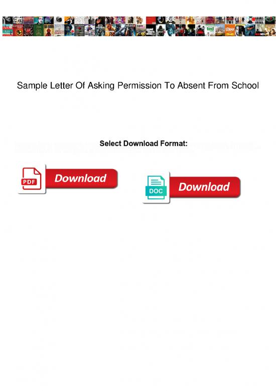 Letter Pdf 48408 Sample Letter Of Asking Permission To Absent From School