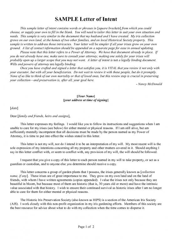 picture Letter Pdf 48693 | Sample Letter Of Intent