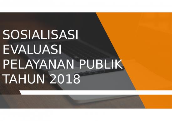 Kebijakan Publik Ppt 46872 | Slide Sosialisasi Evaluasi Pelayanan Publik