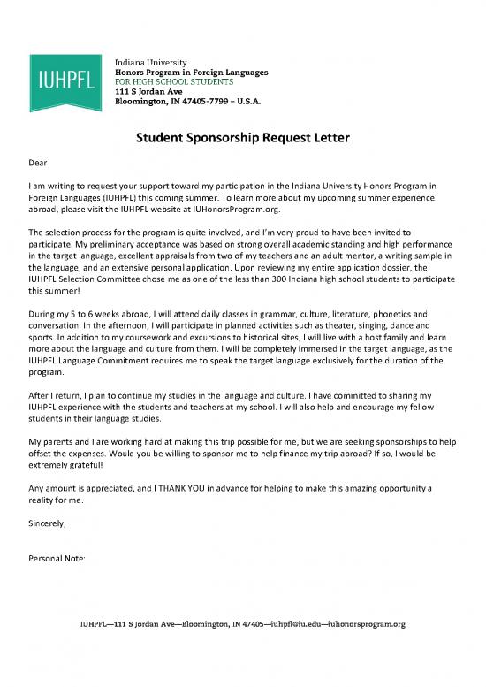 picture Letter Pdf 47895 | Student Sponsorship Form Letter