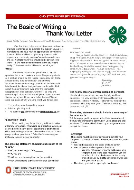 picture Letter Pdf 47669 | Thank You Basics