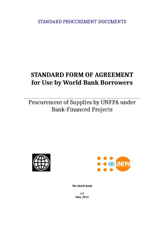 picture Agreement Form 47276 | Unfpastandardagreementhealthsuppliesmay2013