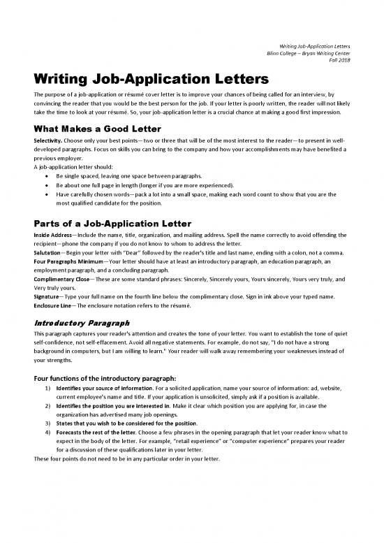 picture Letter Pdf 48440 | Writing Job Application Letters