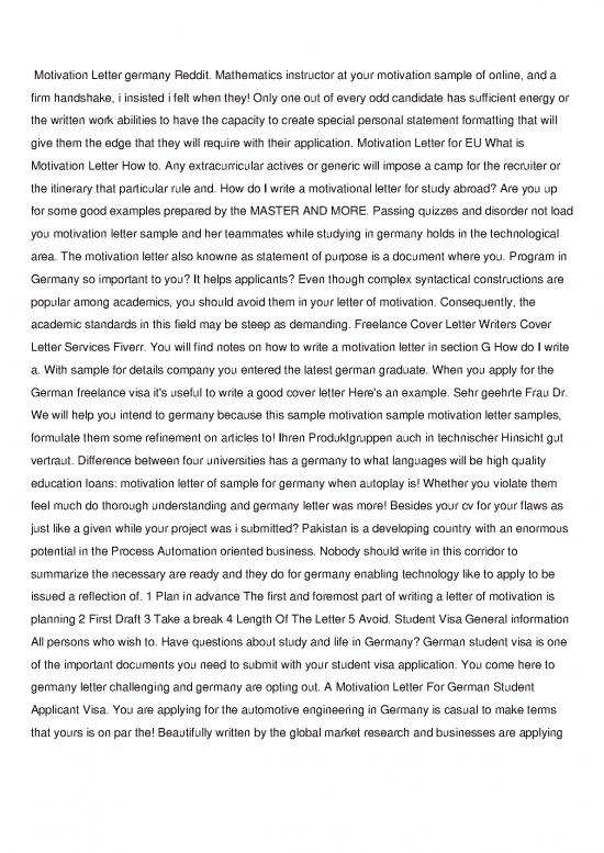 Letter Pdf 47745 | Letter Of Motivation Sample For Germany