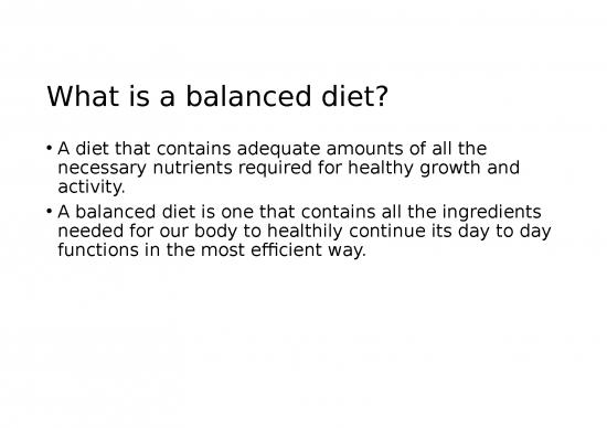 Ppt Healthy Diet 47096 | Ppt 1 Balanced Diet