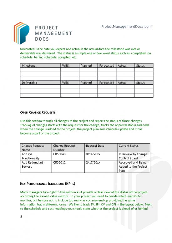 Ms Word Report Templates Free Download 47170 | Project Status Report