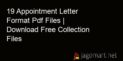 picture 19 Appointment Letter Format Pdf Files | Download Free Collection Files