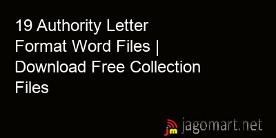 picture 19 Authority Letter Format Word Files | Download Free Collection Files