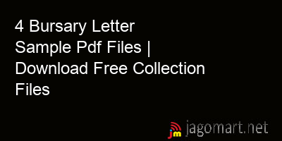 picture 4 Bursary Letter Sample Pdf Files | Download Free Collection Files