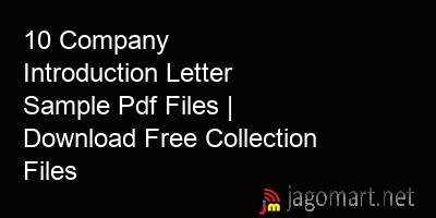 picture 10 Company Introduction Letter Sample Pdf Files | Download Free Collection Files