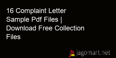 picture 16 Complaint Letter Sample Pdf Files | Download Free Collection Files