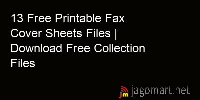 picture 13 Free Printable Fax Cover Sheets Files | Download Free Collection Files