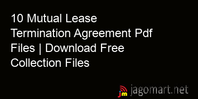 picture 10 Mutual Lease Termination Agreement Pdf Files | Download Free Collection Files