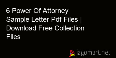 picture 6 Power Of Attorney Sample Letter Pdf Files | Download Free Collection Files