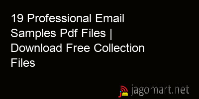 picture 19 Professional Email Samples Pdf Files | Download Free Collection Files