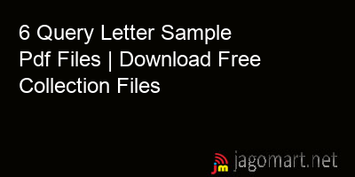 picture 6 Query Letter Sample Pdf Files | Download Free Collection Files