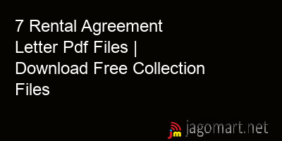 picture 7 Rental Agreement Letter Pdf Files | Download Free Collection Files