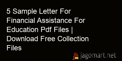 picture 5 Sample Letter For Financial Assistance For Education Pdf Files | Download Free Collection Files
