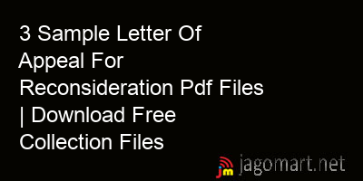 picture 3 Sample Letter Of Appeal For Reconsideration Pdf Files | Download Free Collection Files