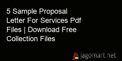 picture 5 Sample Proposal Letter For Services Pdf Files | Download Free Collection Files