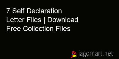 picture 7 Self Declaration Letter Files | Download Free Collection Files