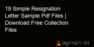picture 19 Simple Resignation Letter Sample Pdf Files | Download Free Collection Files