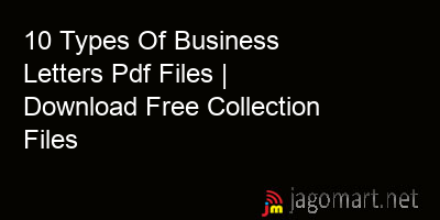 picture 10 Types Of Business Letters Pdf Files | Download Free Collection Files