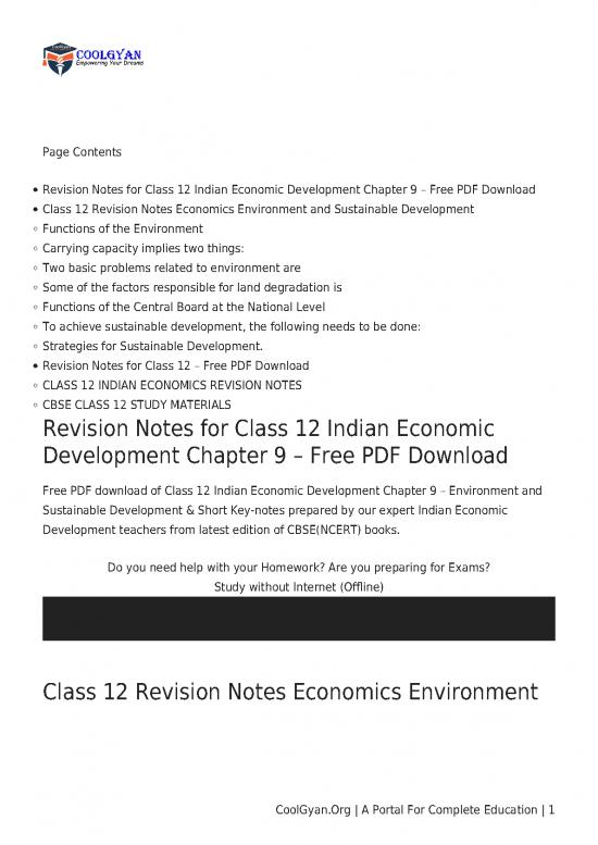 picture The Environment Pdf 50742 | 12  Chapter 18 Environment And Sustainable Development