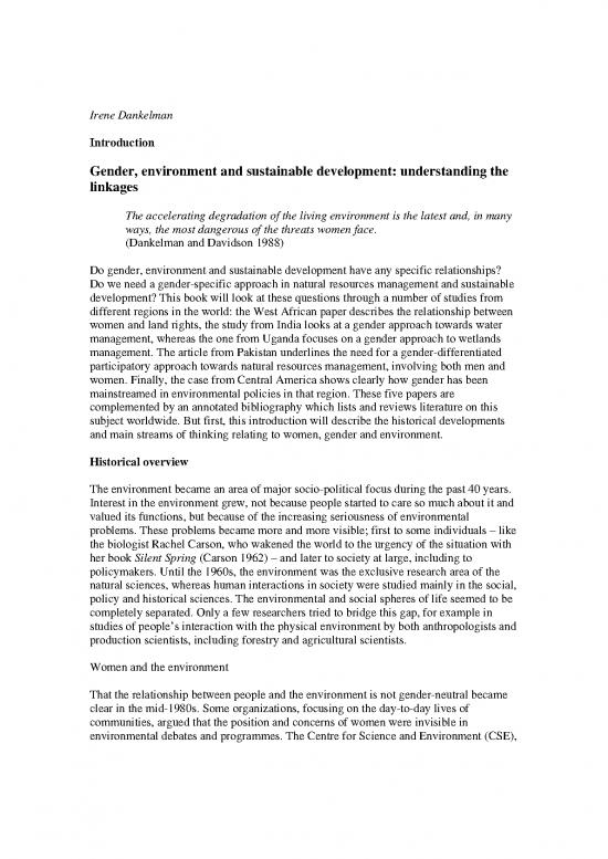 picture Environmental Management Book Pdf 50872 | 1321 Gsd 6 Introduction Gender Environment And Sustainable Development Understanding The Linkages