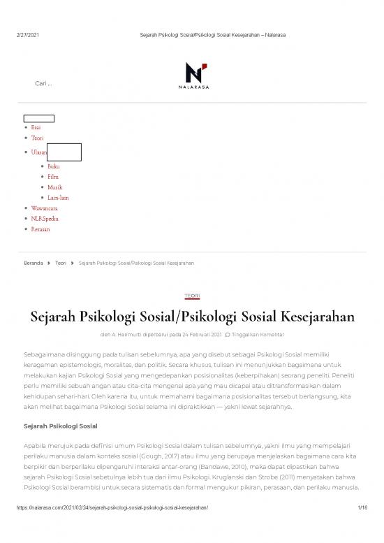 picture1_Psikologi Pdf 51539 | 6806 Sejarah Psikologi Sosial Psikologi Sosial Kesejarahan – Nalarasa