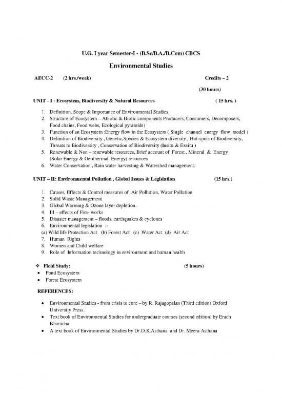 picture1_Environmental Pollution And Global Issues Pdf 50778 | Aecc I Environmentalstudies