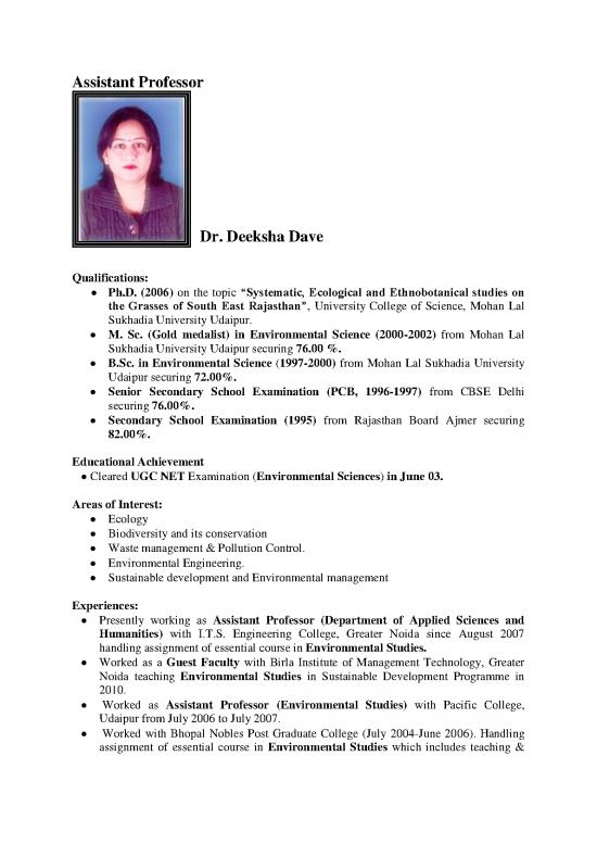 picture_Environmental Development Pdf 50777 | Assistant Professor D Deeksha Dave