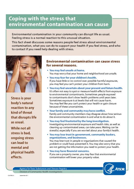 picture Environmental Health Pdf 50403 | Atsdr Stress Fact Sheet